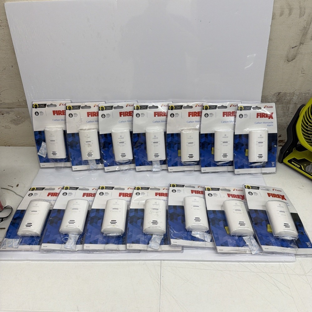 14 pack Kidde Firex Plug-In Carbon Monoxide Detector, AA Battery Backup New